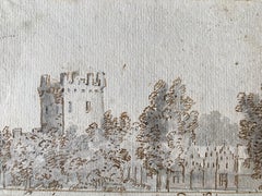 View of Castle of Vianen, Batestein, Dutch Golden Age, Schouman, Old Master Art