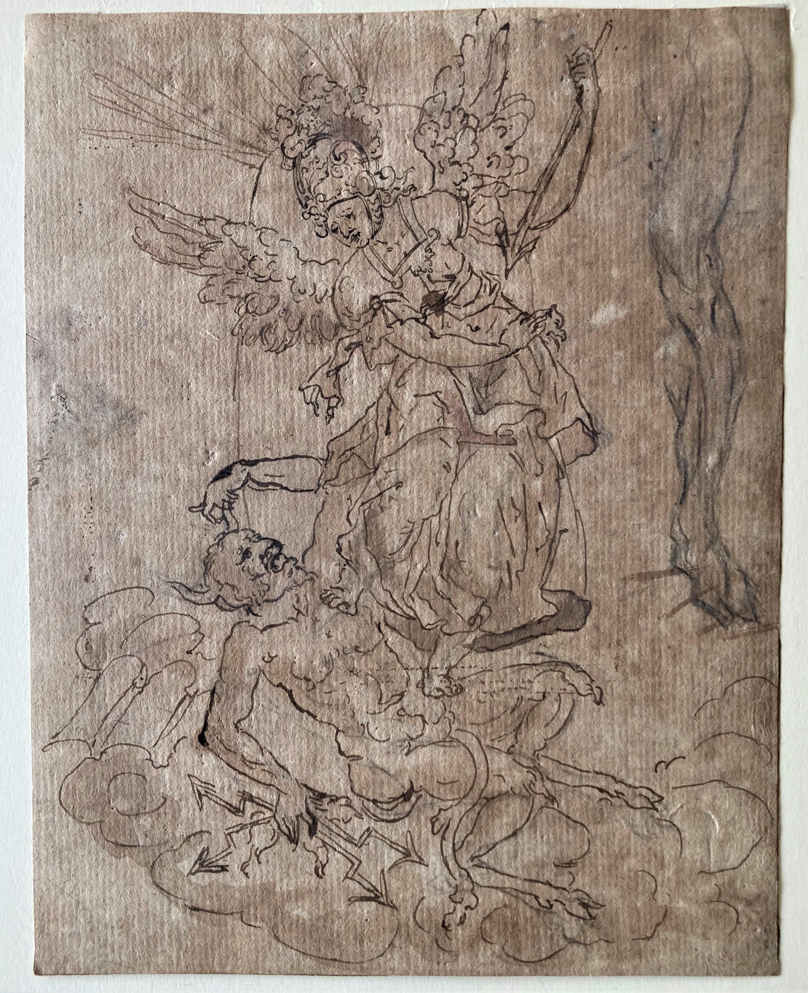 Southern German School, Sustris, Archangel Michael defeating Satan, Old Master - Art by Unknown