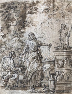 Italian School, Nicolo Grassi, 18th, Worship of Venus, The Venus Sacrifice, Amor