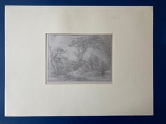 Diana und ihre Nymphen, Bath of Goddess Diana, Kürbis, Altmeister-Zeichnung