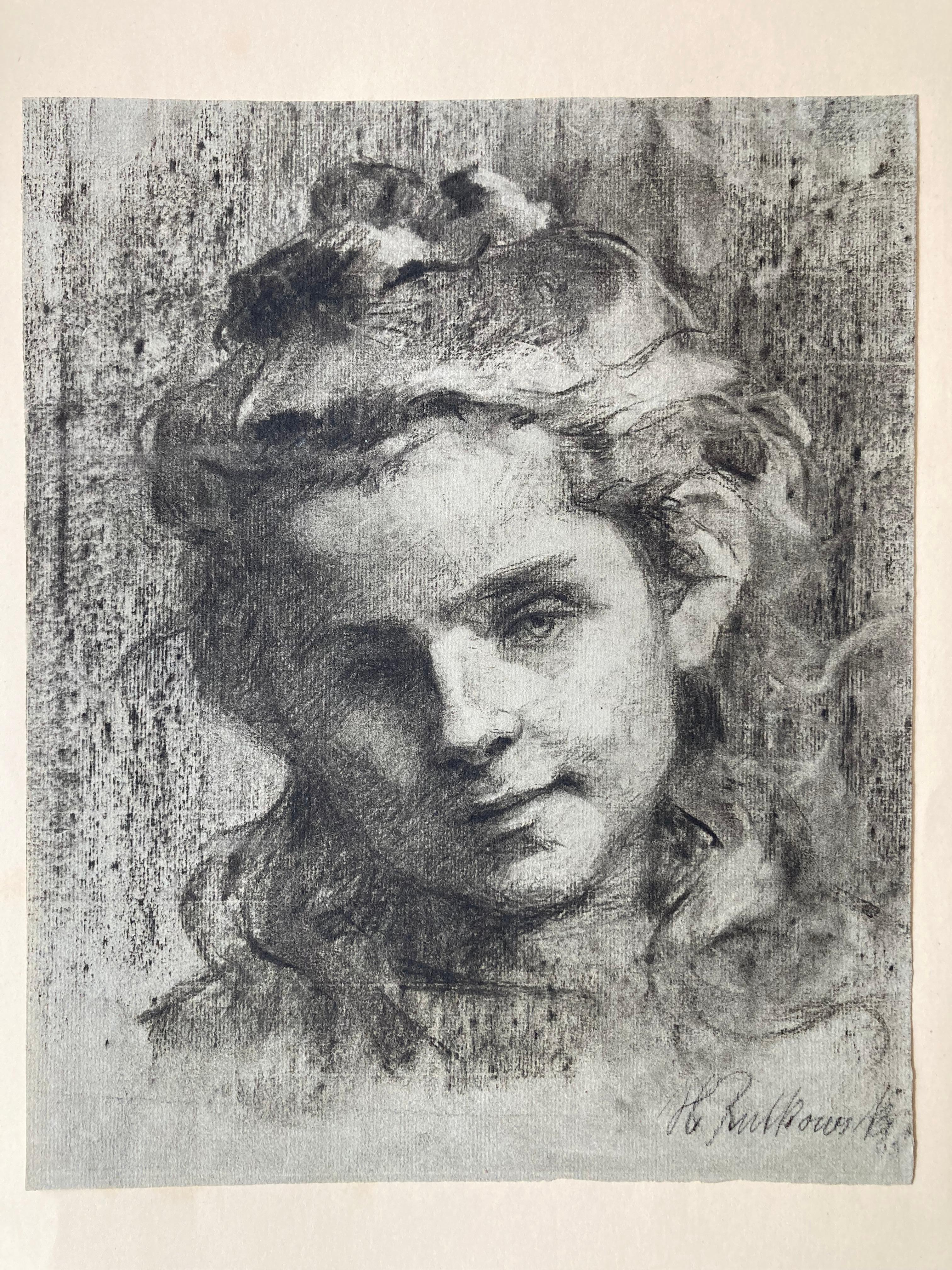 German Female Artist, Study or Portrait of a Girl, Expressionism, Realism For Sale 1
