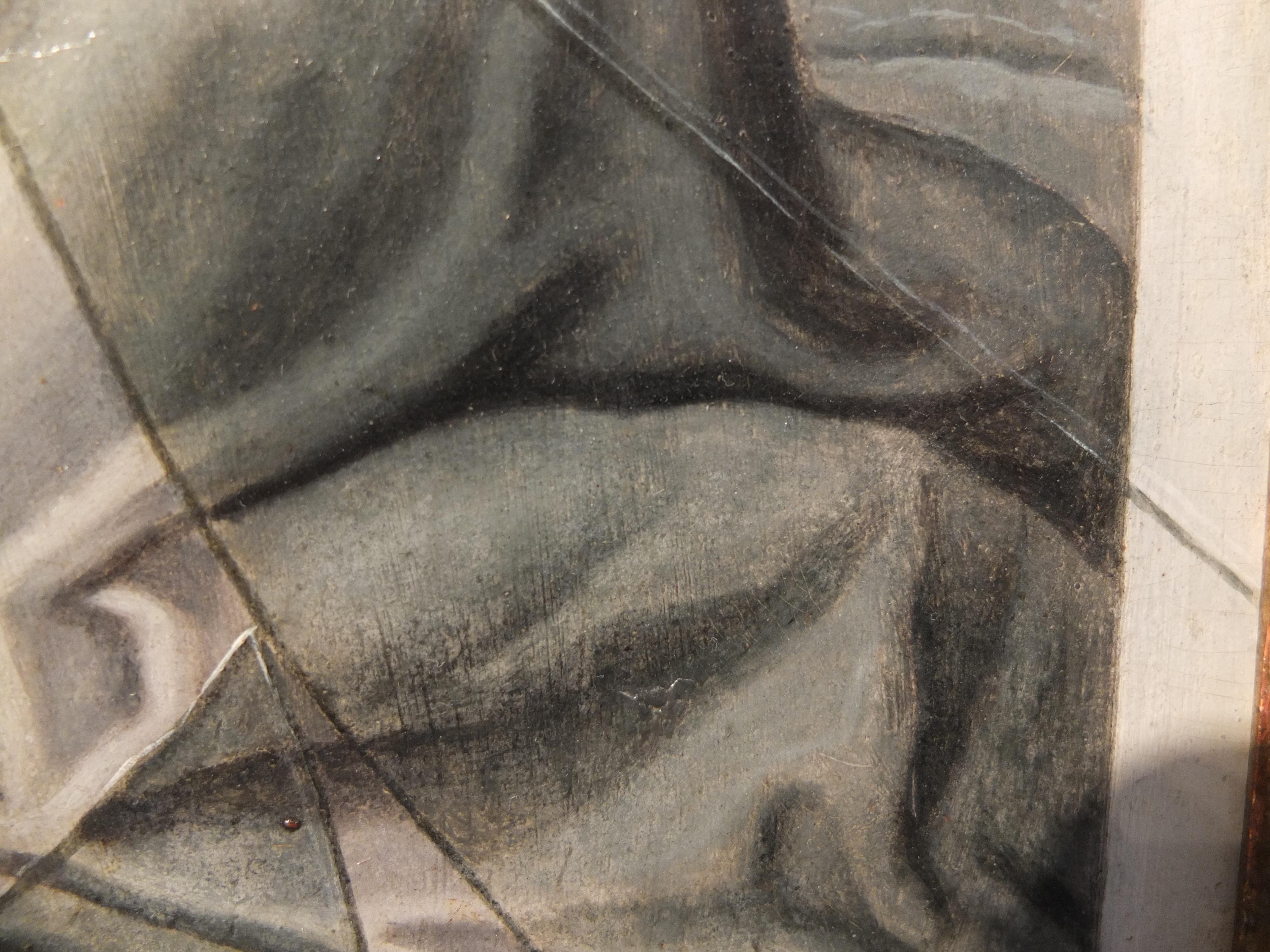 Trompe l'oeil, Trick des Auges, Maria, Kind des Heiligen Antonius, Van Dyck, alter Meister (Rokoko), Painting, von Francois Xavier Vispre