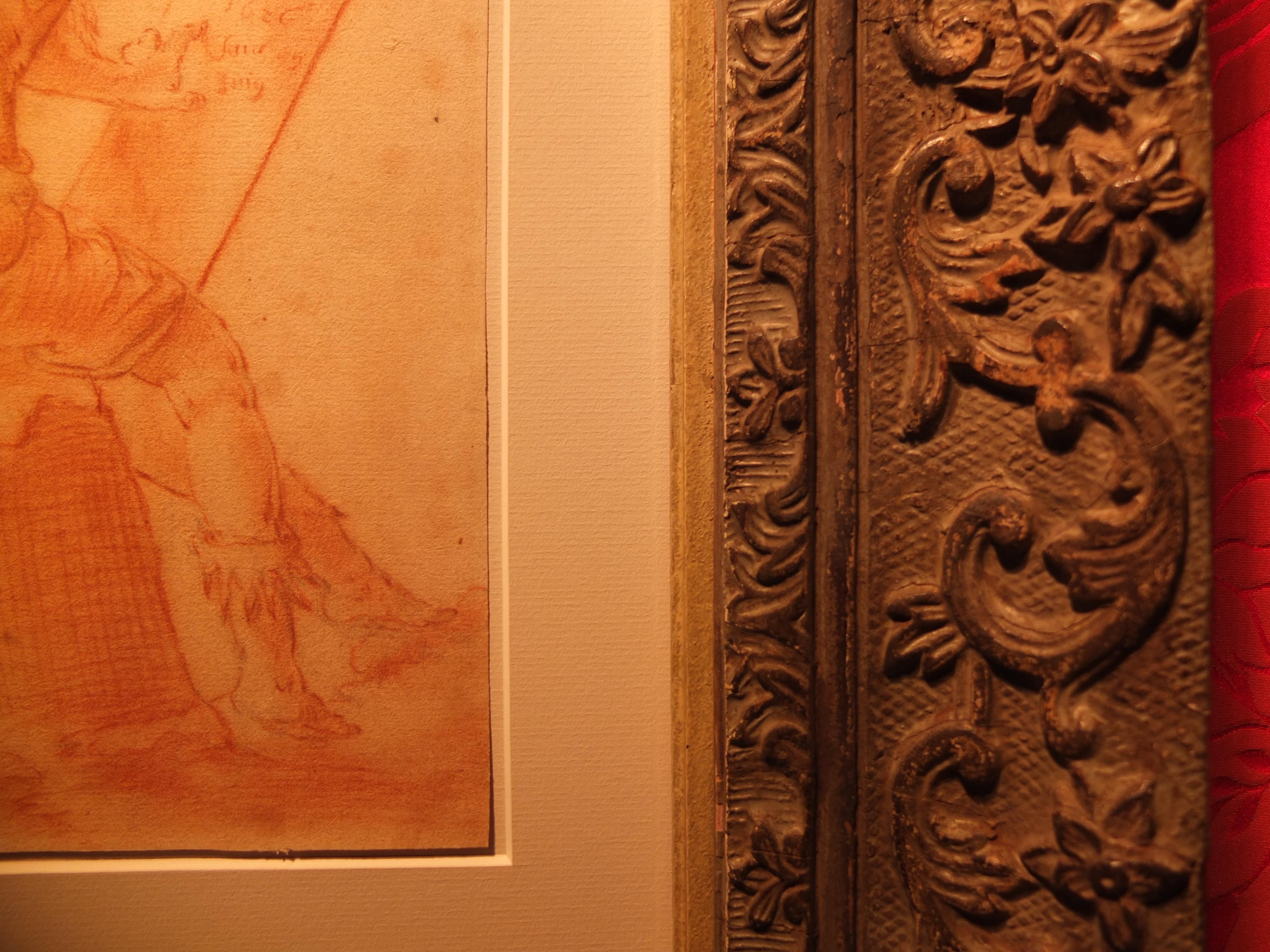 Motif de dessin de maître ancien, artiste autoportrait, figuratif, XVIIe siècle, Allemagne 10