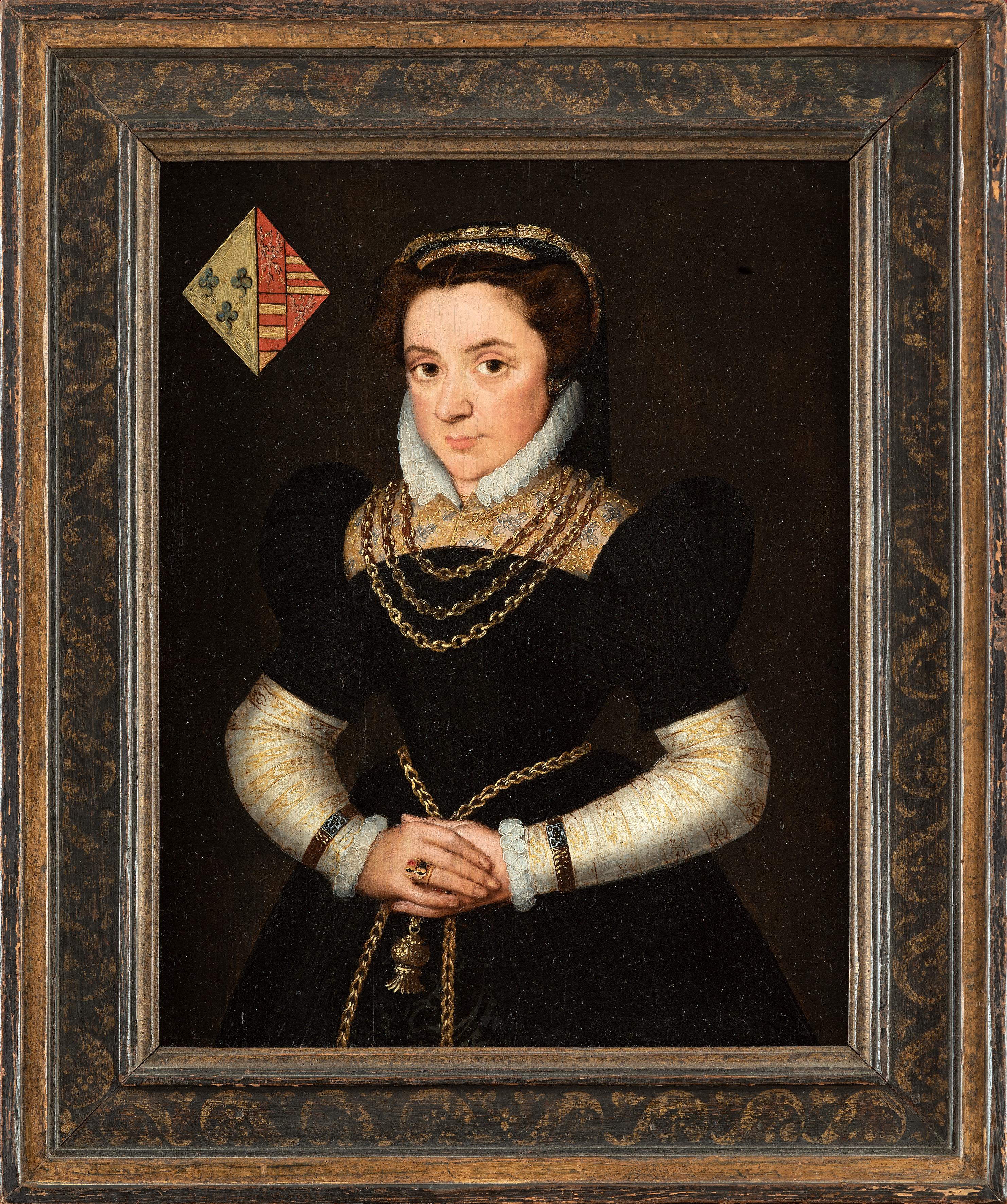 Gillis Claeissens, Porträt einer Dame, 1580, Brügge, Porträt eines alten Meisters im Angebot 1