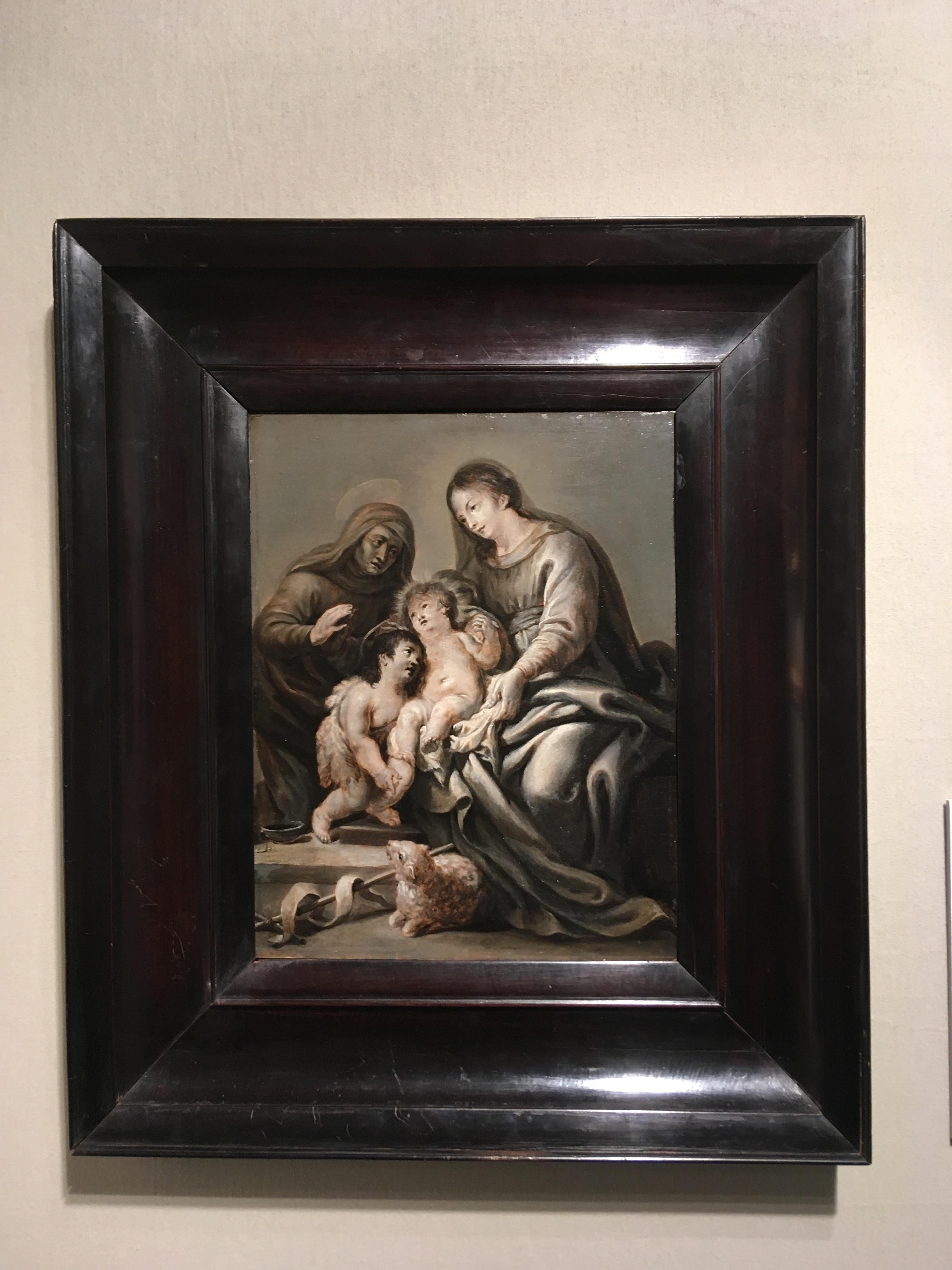 Altes Meistergemälde, flämische Barock Grisaille, Cornelis Schut, Mary mit Kind im Angebot 1
