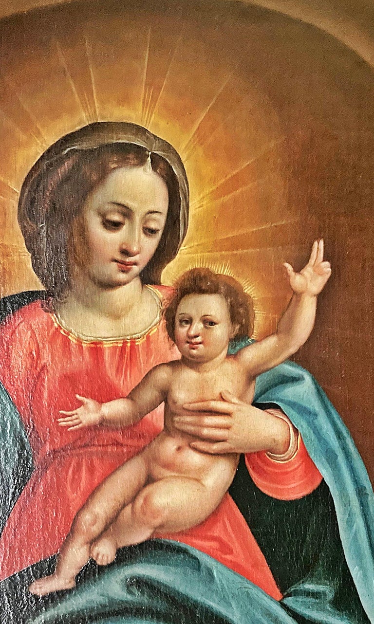 Baroque Painting, Madonna and Child, De Ronssoy, dated, French 1648, Old Master 1