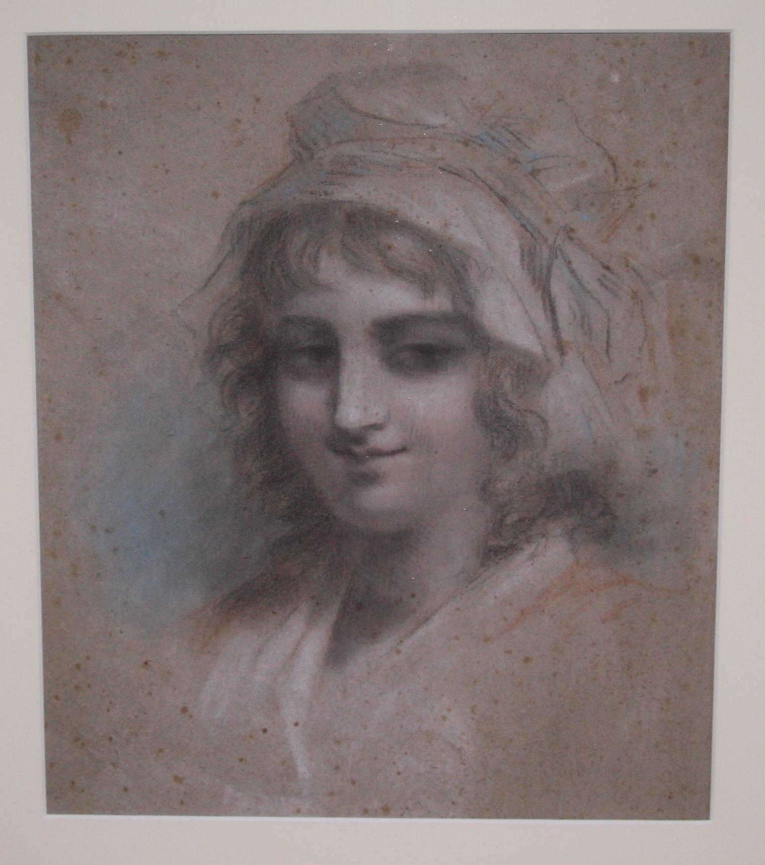 Unknown Figurative Art - French School, Drawing, Old Master, Portrait of a Lady Maid, Rococo