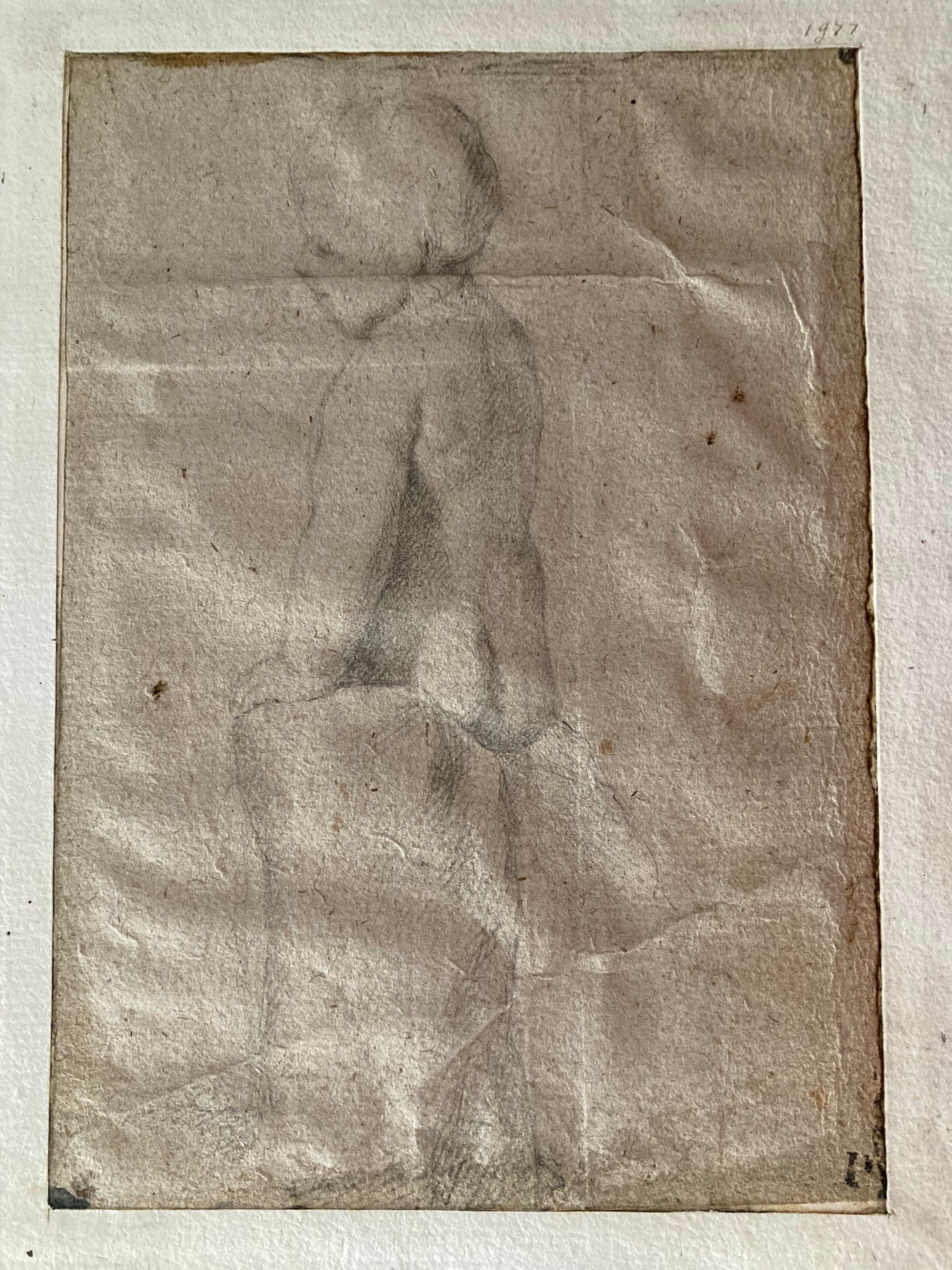 Flemish School, Portrait Young Boy, Old Master Drawing, Baroque, 17th Century For Sale 1