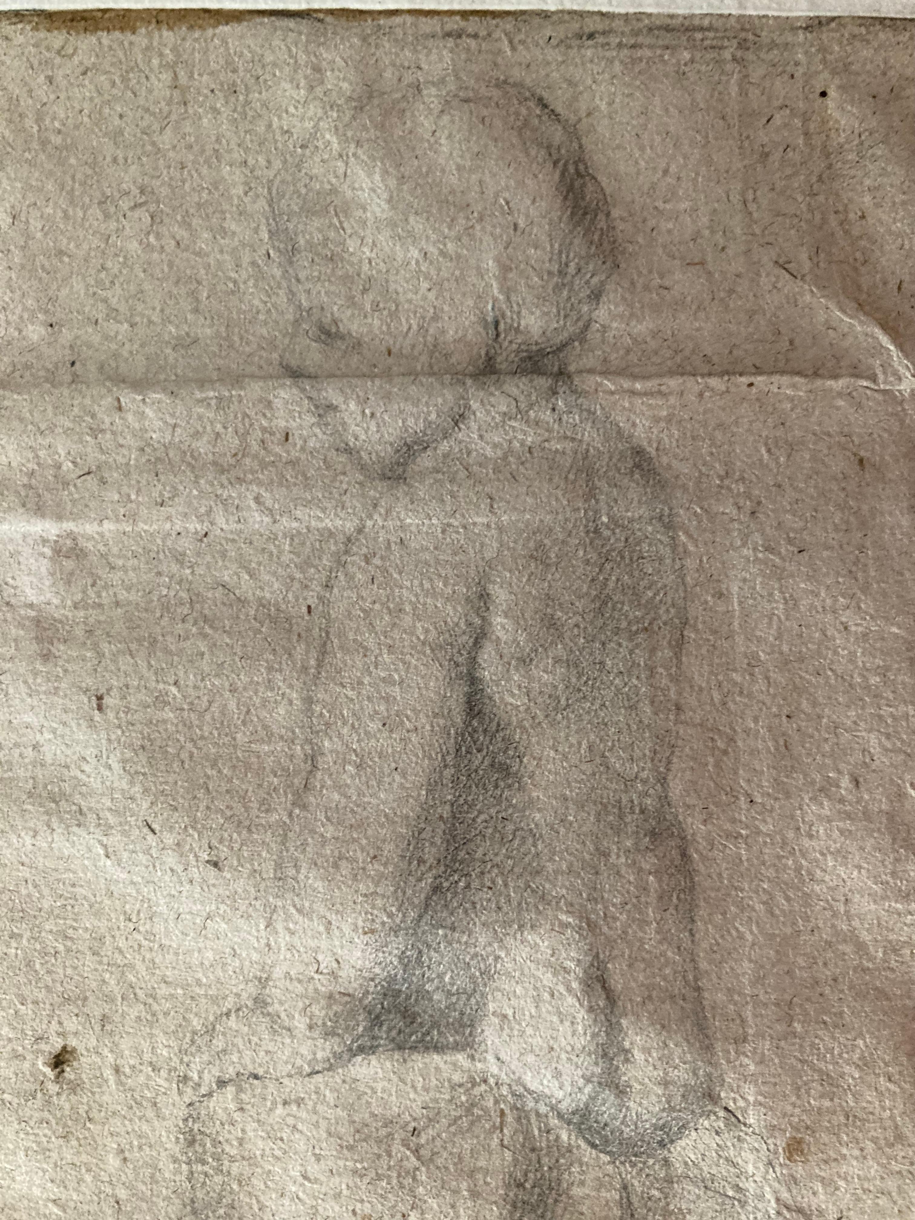 Escuela Flamenca, Retrato Joven, Dibujo Viejo Maestro, Barroco, 17th Century en venta 2