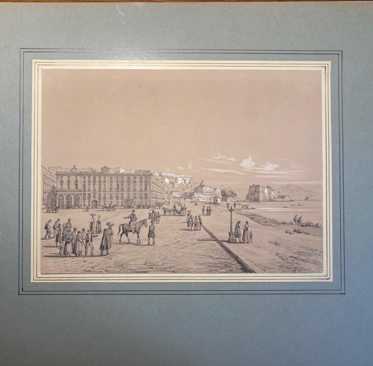 Old Master Drawing, View of Naples, 18th Century, Italian School For Sale 5