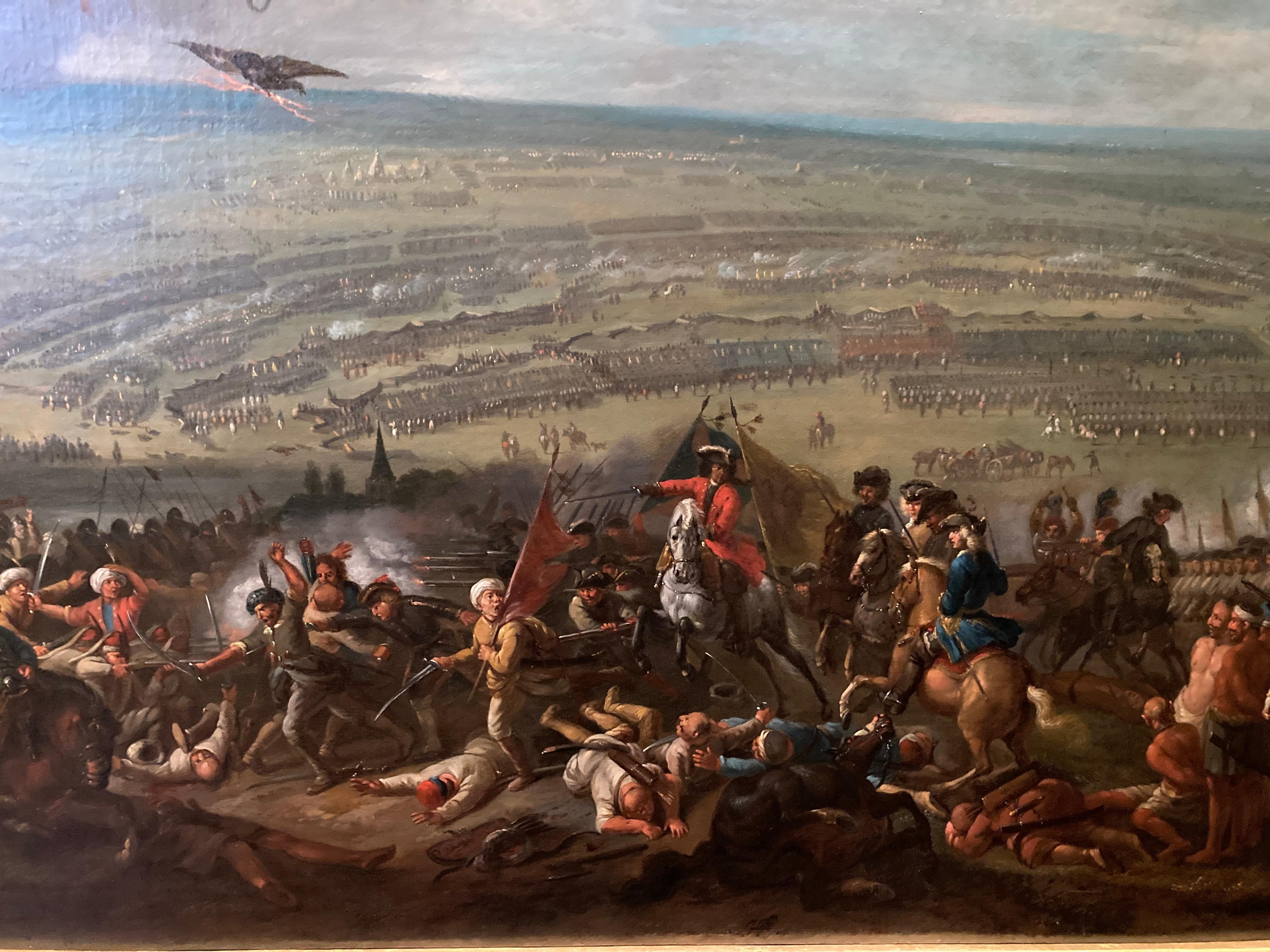 La bataille de Peterwardein par Jan van Huchtenburg, scène de bataille, maître ancien en vente 3