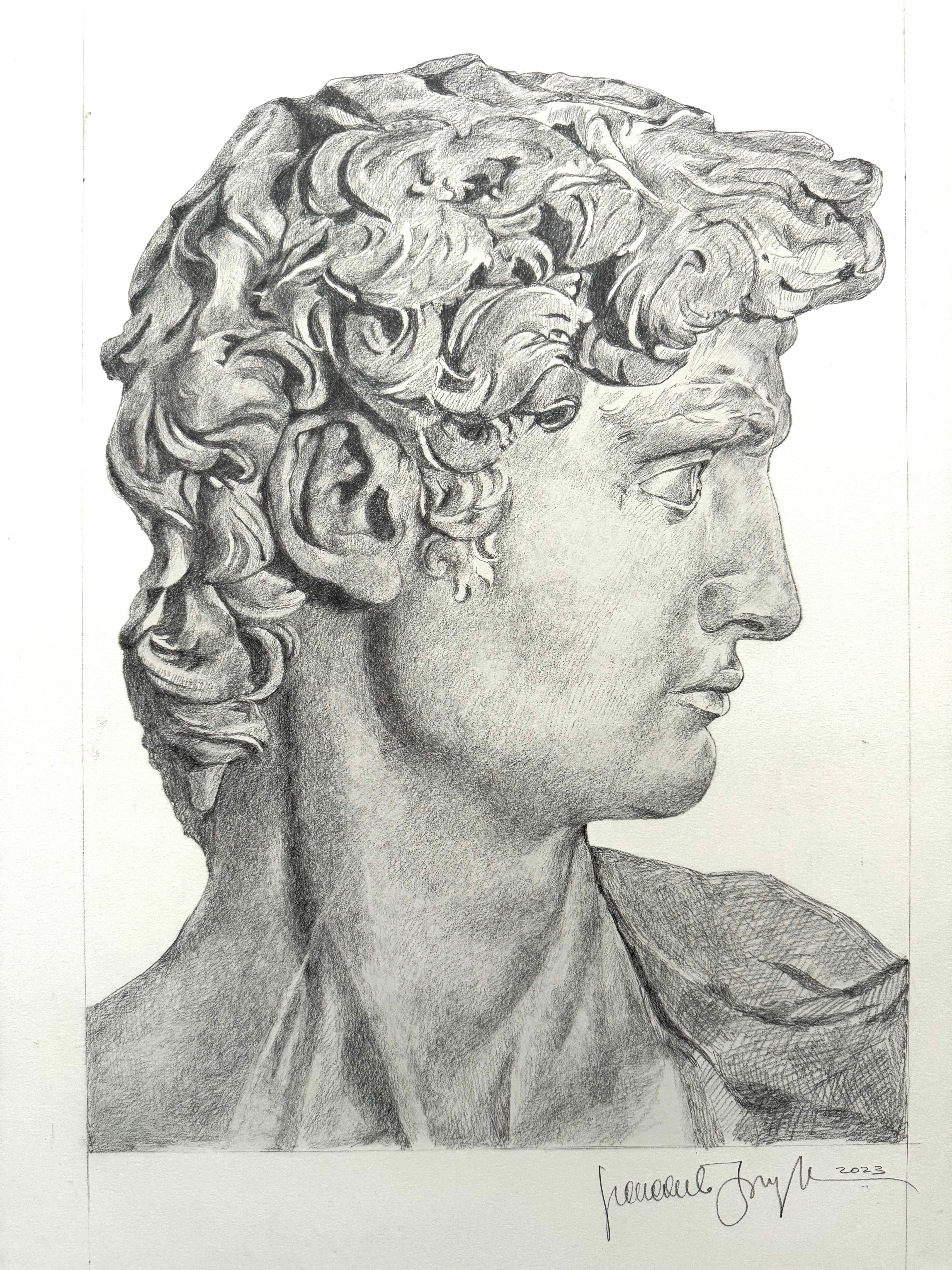 Giancarlo Impiglia Nude - Incredible sketch of Michelangelo's David