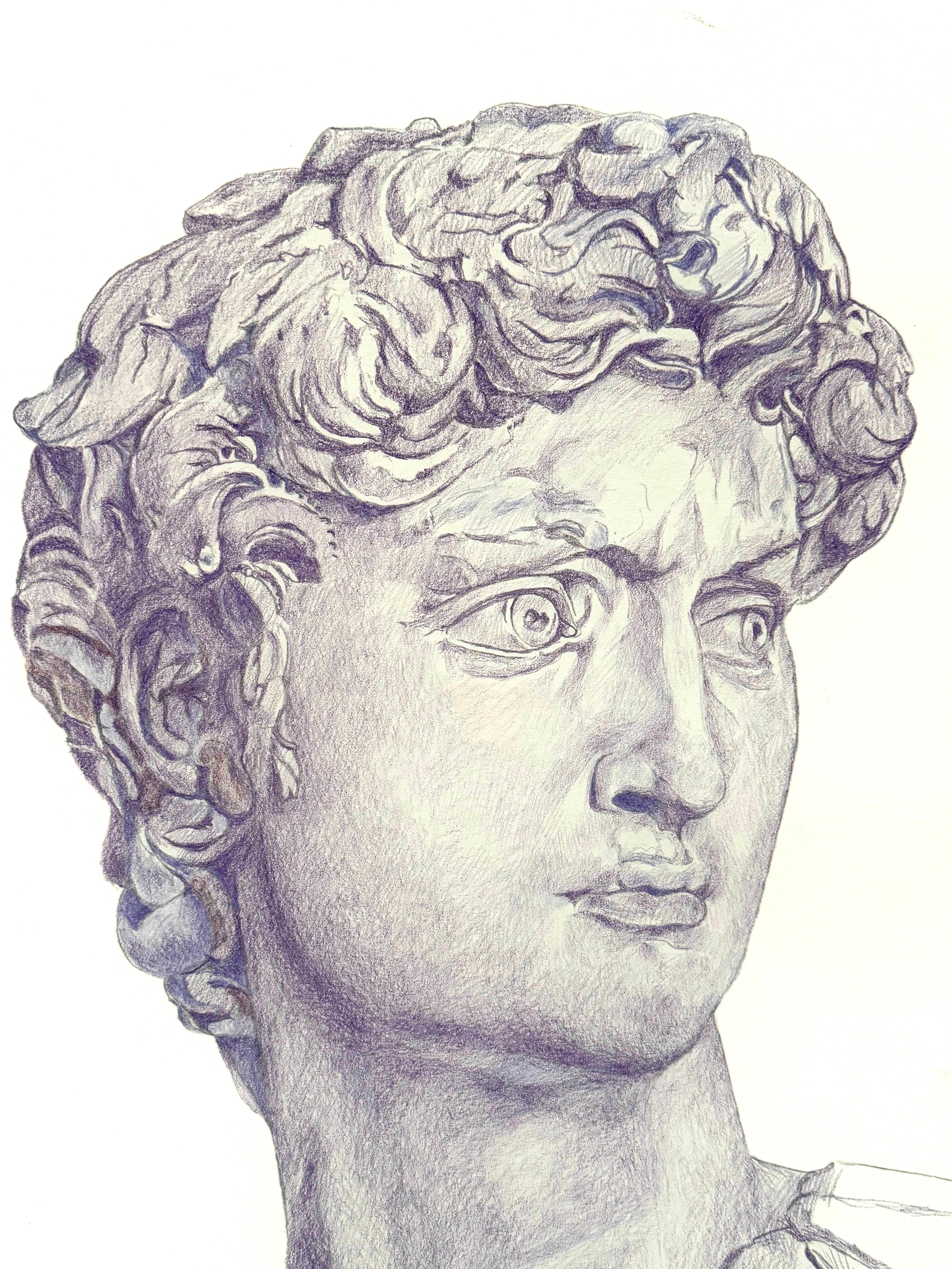 Incredible sketch of Michelangelo's David For Sale 1