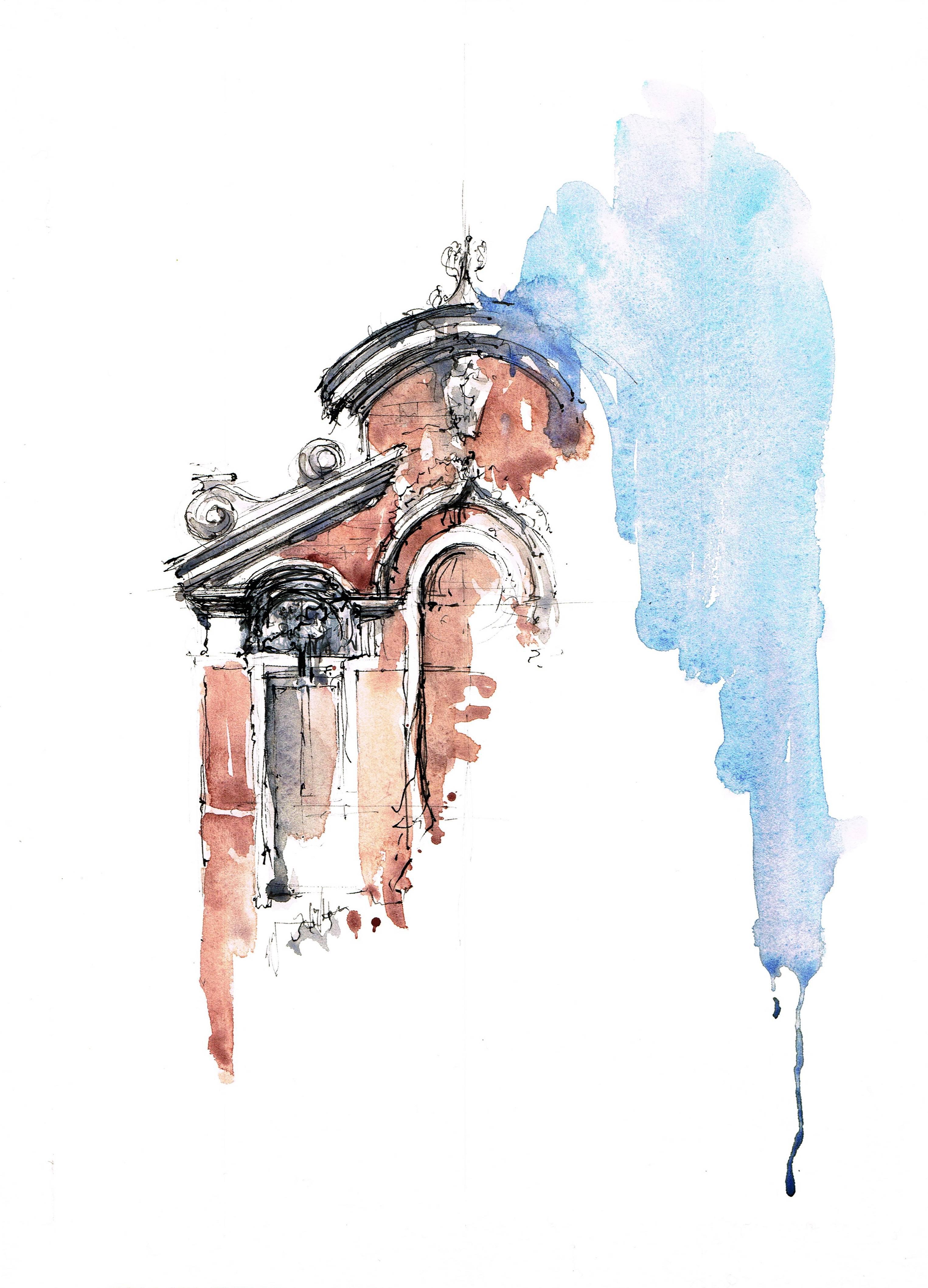 Share 83+ watercolor architecture sketch - in.eteachers