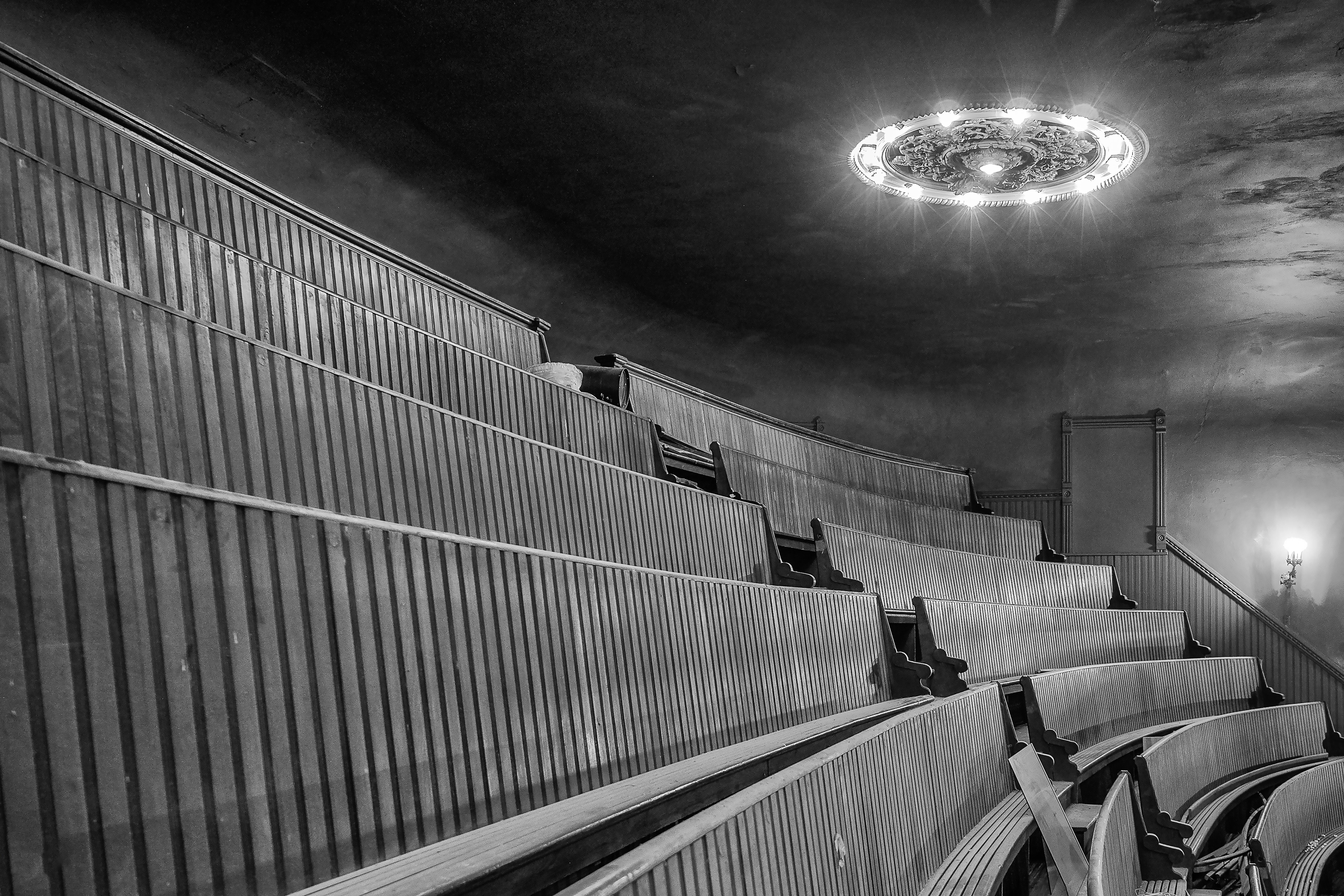 Myrtie Cope Black and White Photograph - Balcony, Grand Opera House, Macon, Georgia, 2019