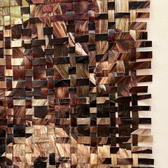 'Hair Weave Woobie (Bangs)' - woven paper collage - Eva Hesse