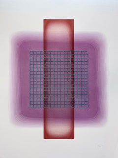 'Color Interaction IV (1)' - color theory, glass beads, bright, saturated, grid