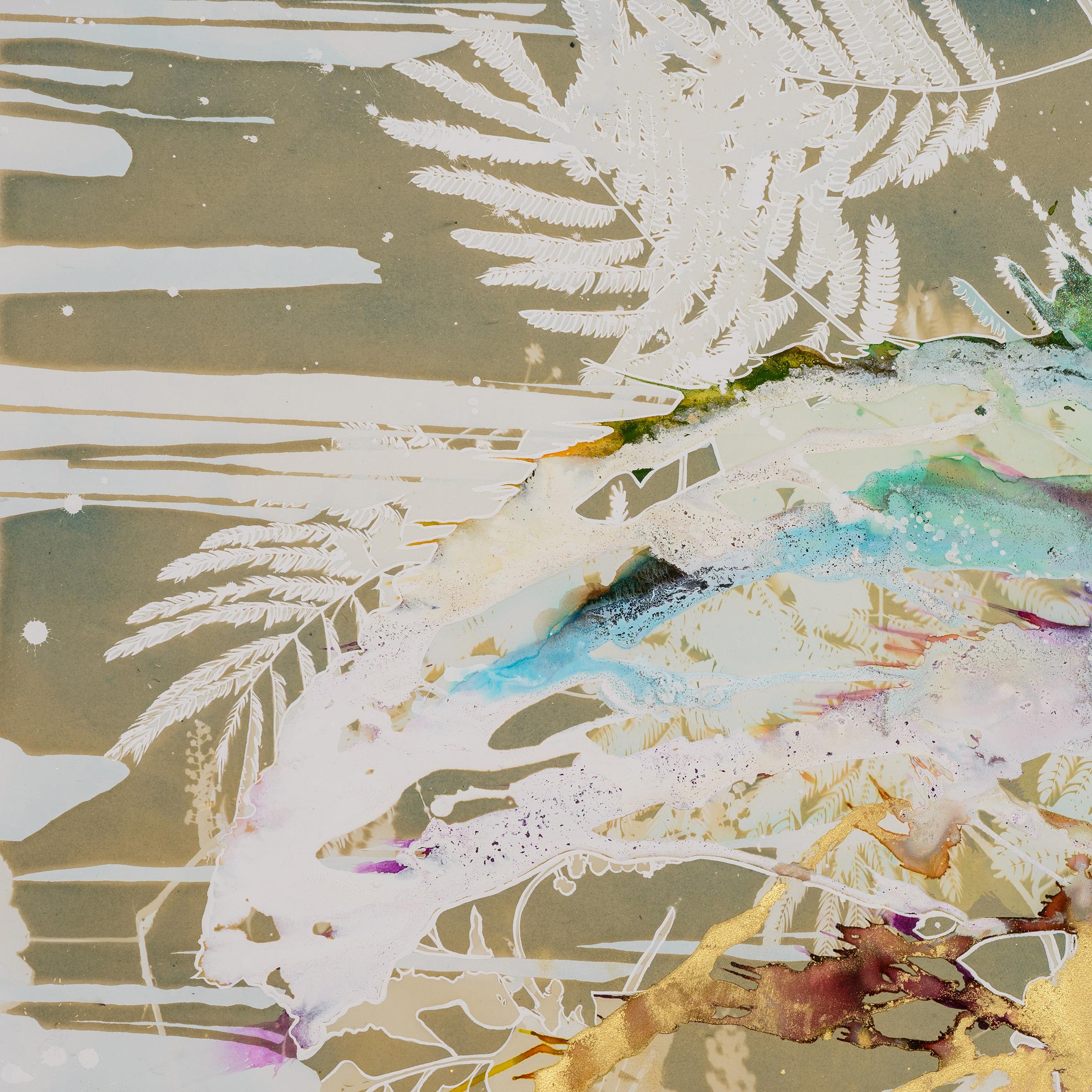 Psychischer Garten (Sea Sprite) – botanisch – zyanotypie – ätherisch (Abstrakt), Art, von Caroline Bullock