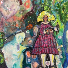 "Freudian Landscape" - pastel drawing, landscape, figurative, surrealism, skull