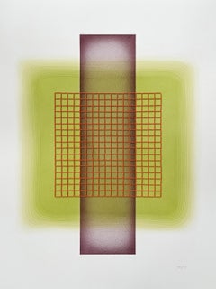 'Color Interaction IV (2)' - color theory, glass beads, bright, saturated, grid