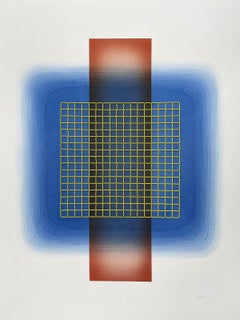 'Color Interaction IV (5)' - color theory, glass beads, bright, saturated, grid