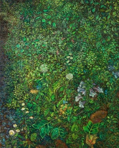 "Summer" - nature, green, naturalism, oil painting, botanical