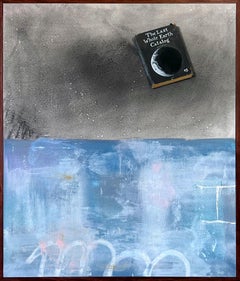 "The Last" - Contemporary, Anthropozän, Blau, Graffiti, Gesteinspigment