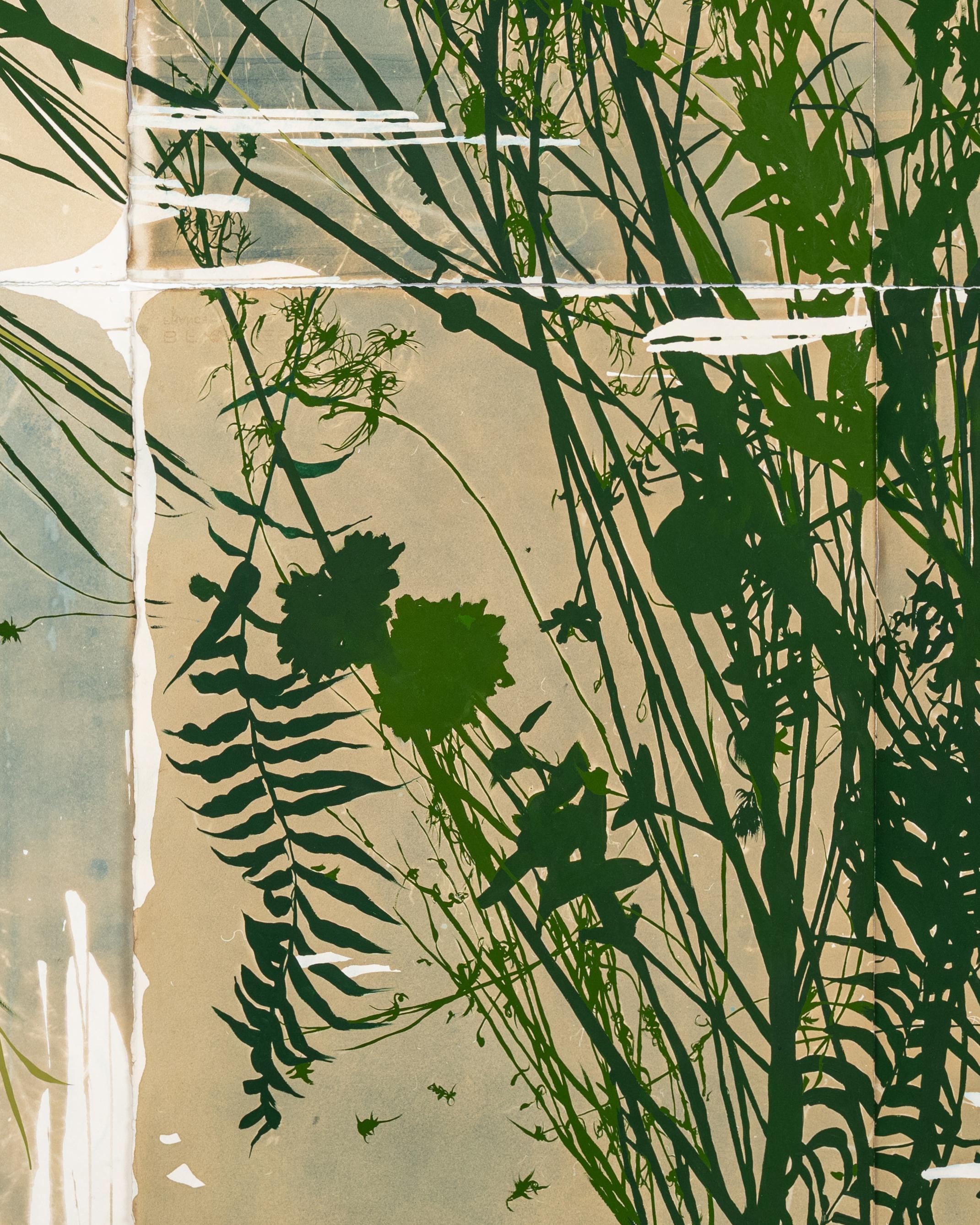 „This Place is a Dream (Jungle)“ – botanisch – Cyanotypie – grün – Pflanzen im Angebot 3