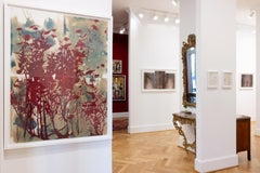 "This Place is a Dream (Heartbeat)" - botanical - cyanotype - flowers - red