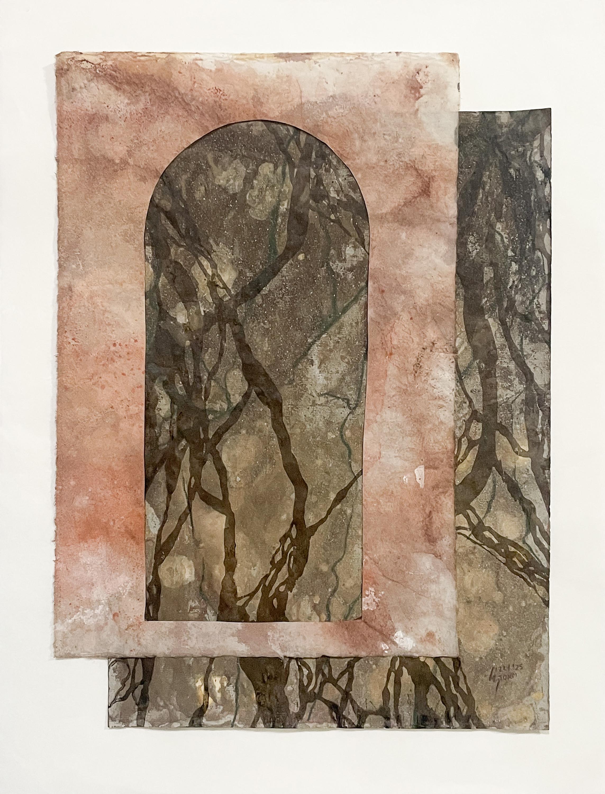 "doorway moment ii" - nische, paläolithisch, felsformation, abstrakt, erdig