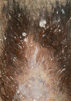 "through the gate aflame" - paleolithic, rock formation, abstract, fire, niche