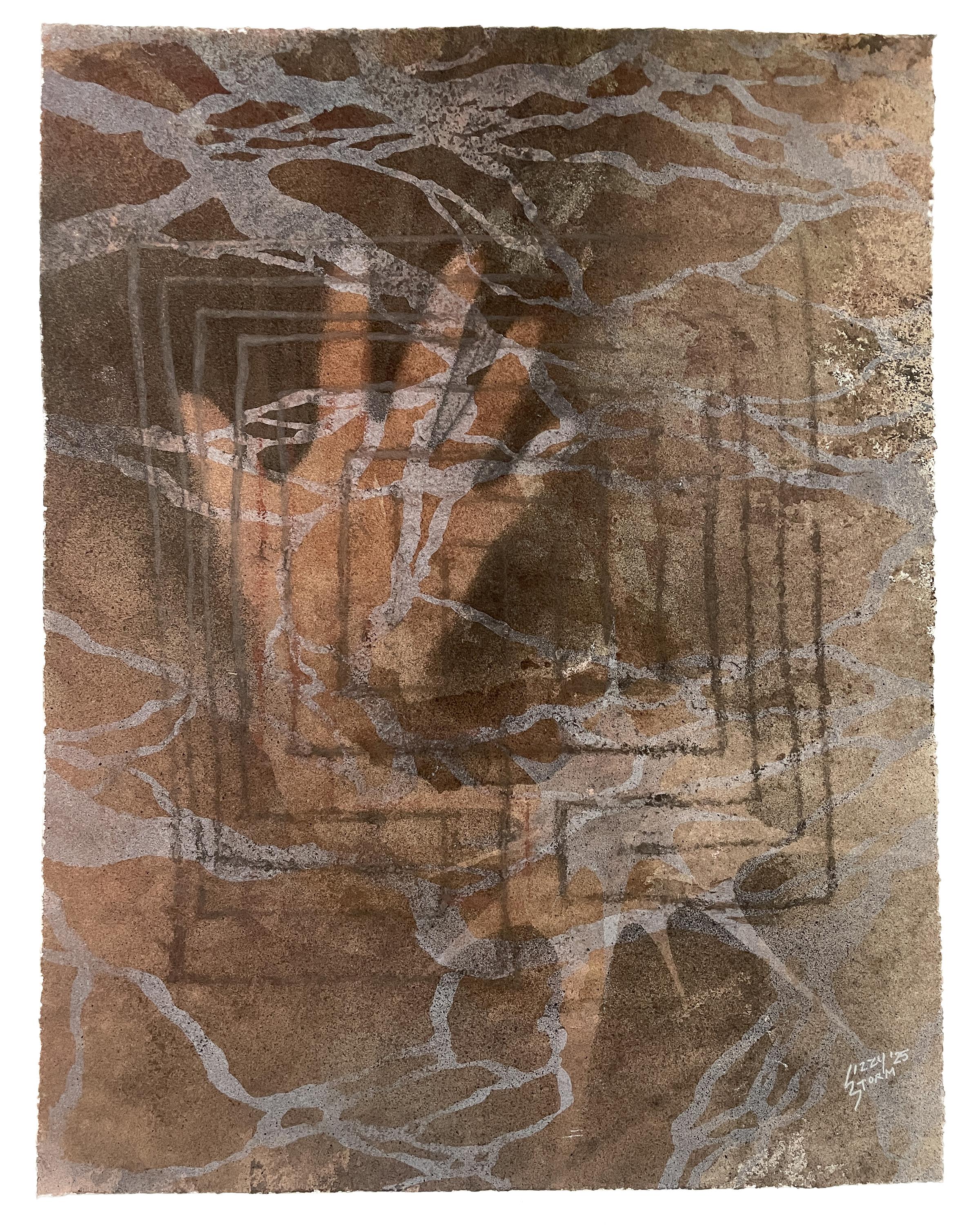 "den lebensfaden flicken: jeder schritt ist eine metamorphose" - labyrinth, hand, brown