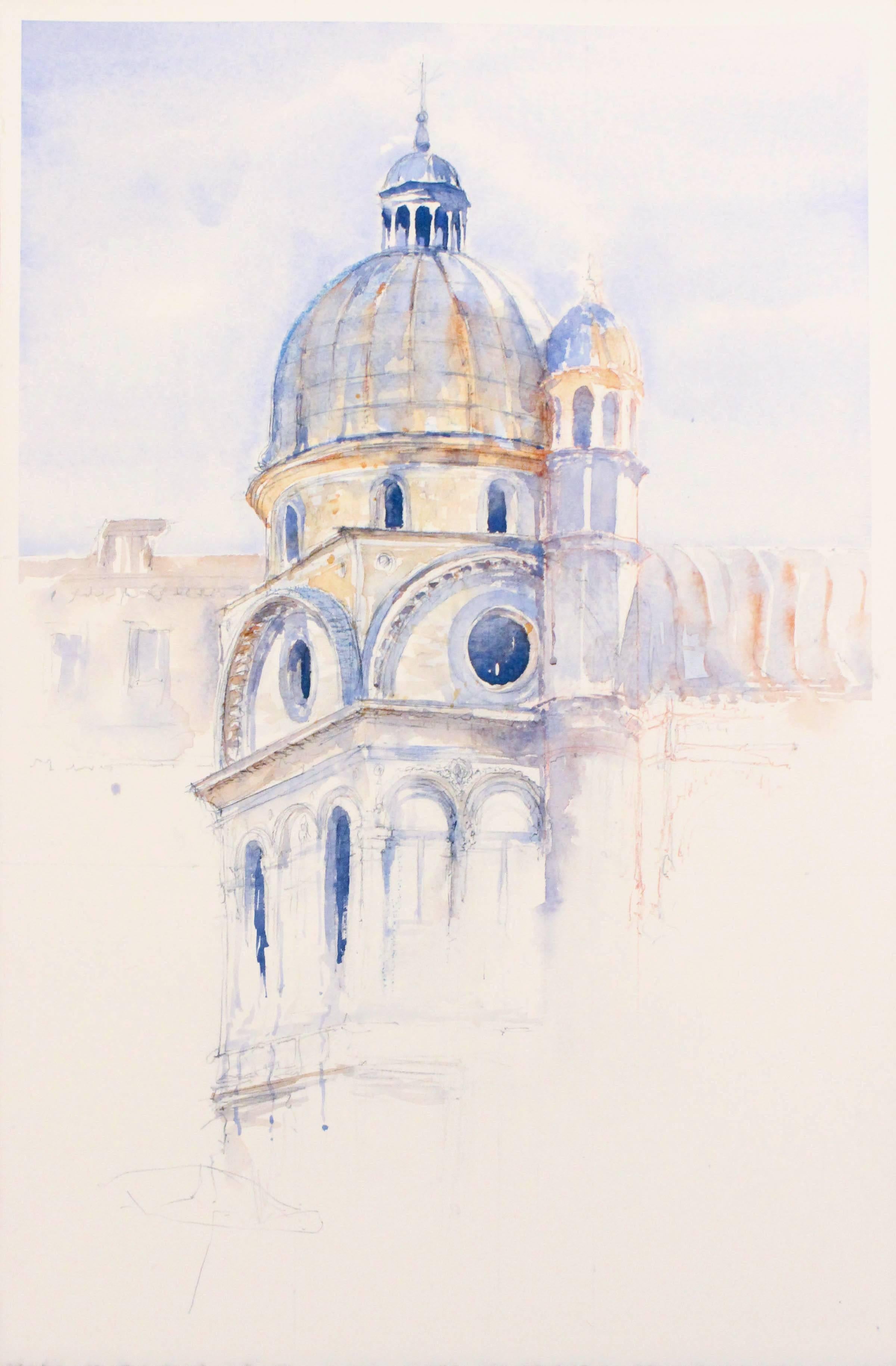 « Duomo » - Venise - Peinture architecturale à l'aquarelle - Turner