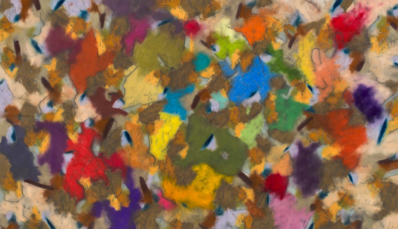 Cynthia Knapp Abstract Painting – ""Hatch A Week's Worth"" - Abstraktes Farbfeld-Gemälde aus der Natur – Joan Mitch