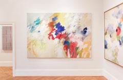 Peinture abstraite "Scudding My Thoughts" (Scudding My Thoughts) - champ de couleurs basé sur la nature - Joan Mitchell