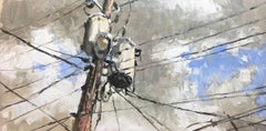 "Livewire" - Impressionist Plein Air Landscape Painting - Wyeth
