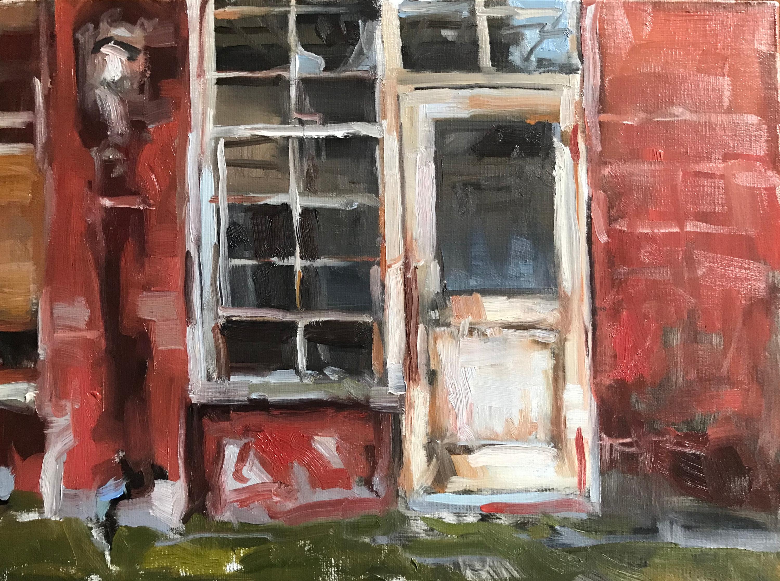 "Passage" is a small plein air landscape painting featuring red, yellow, white and green hues. 
David Boyd is inspired by the work of Edward Hopper, Andrew Wyeth and Winslow Homer.

David Boyd is a plein air artist who paints the Southeast’s urban