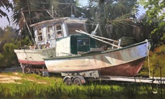 « Shrimp and Oysters » - Peinture impressionniste de paysage en plein air - Wyeth
