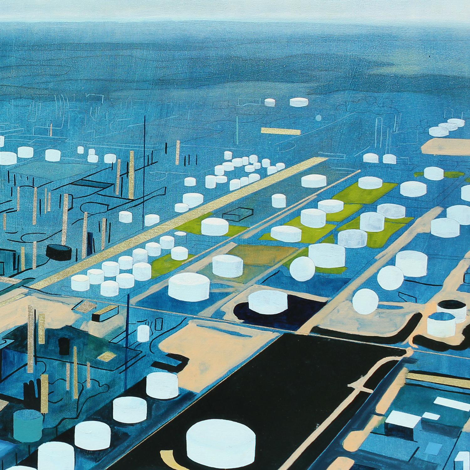 Refinery - Contemporary Painting by Kate Hooray Osmond