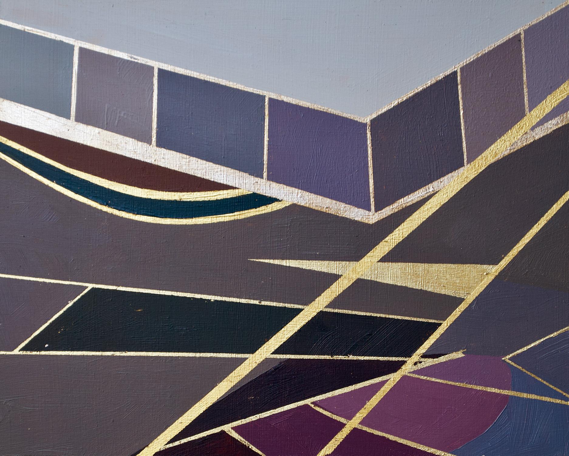Kate Hooray Osmond Abstract Painting - "Wonderwheel #4" - Contemporary Aerial Landscape Paintings - Hilma af Klint