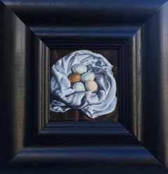 "Appreciation for New Beginnings" - Still Life Painting - Eggs - Jewel - Realism