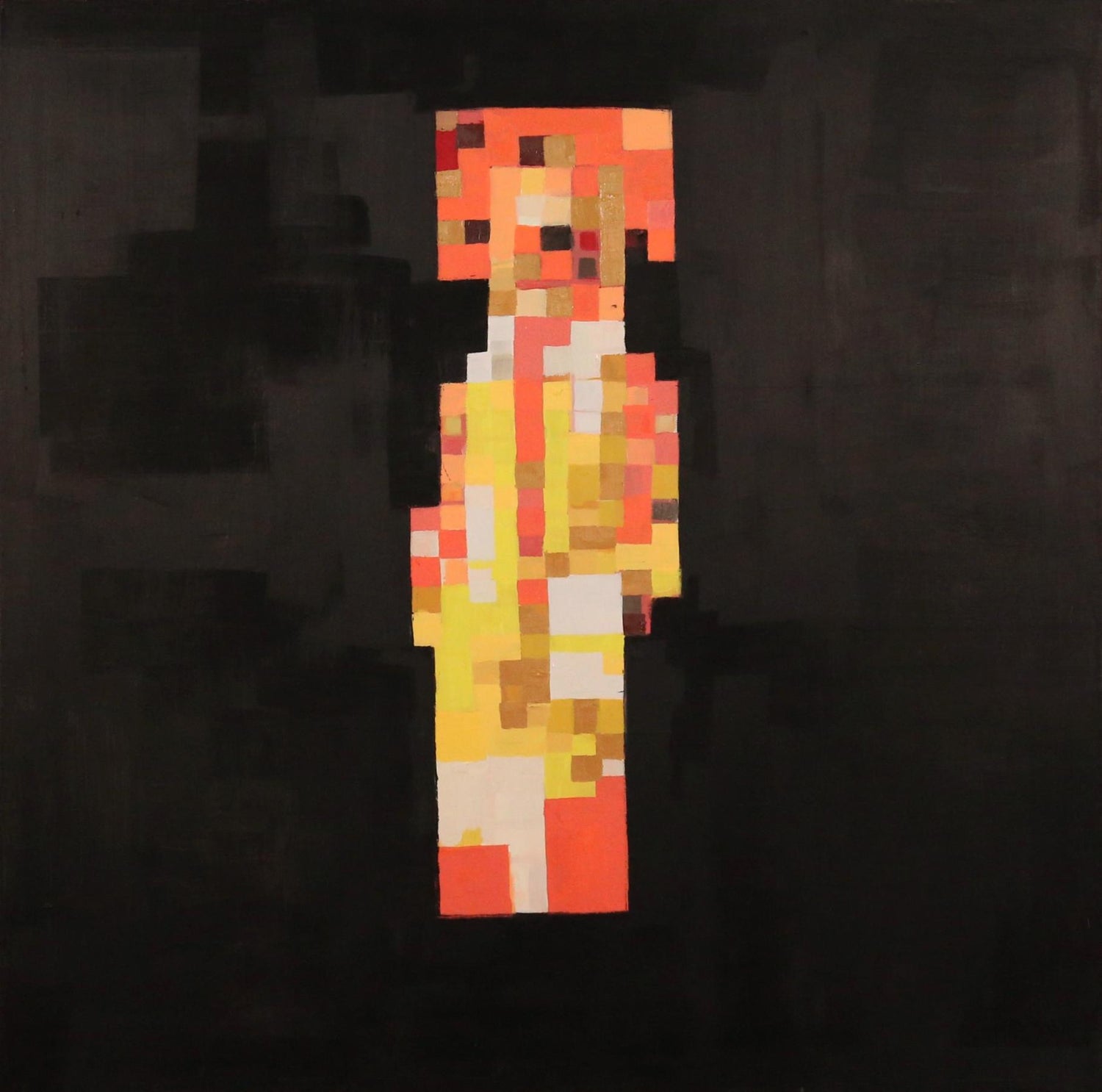 Skin Master Of The Grid Robert Hightower - "McFood' - Contemporary Geometric Abstraction -  Pixelation - Bosch For Sale at 1stDibs