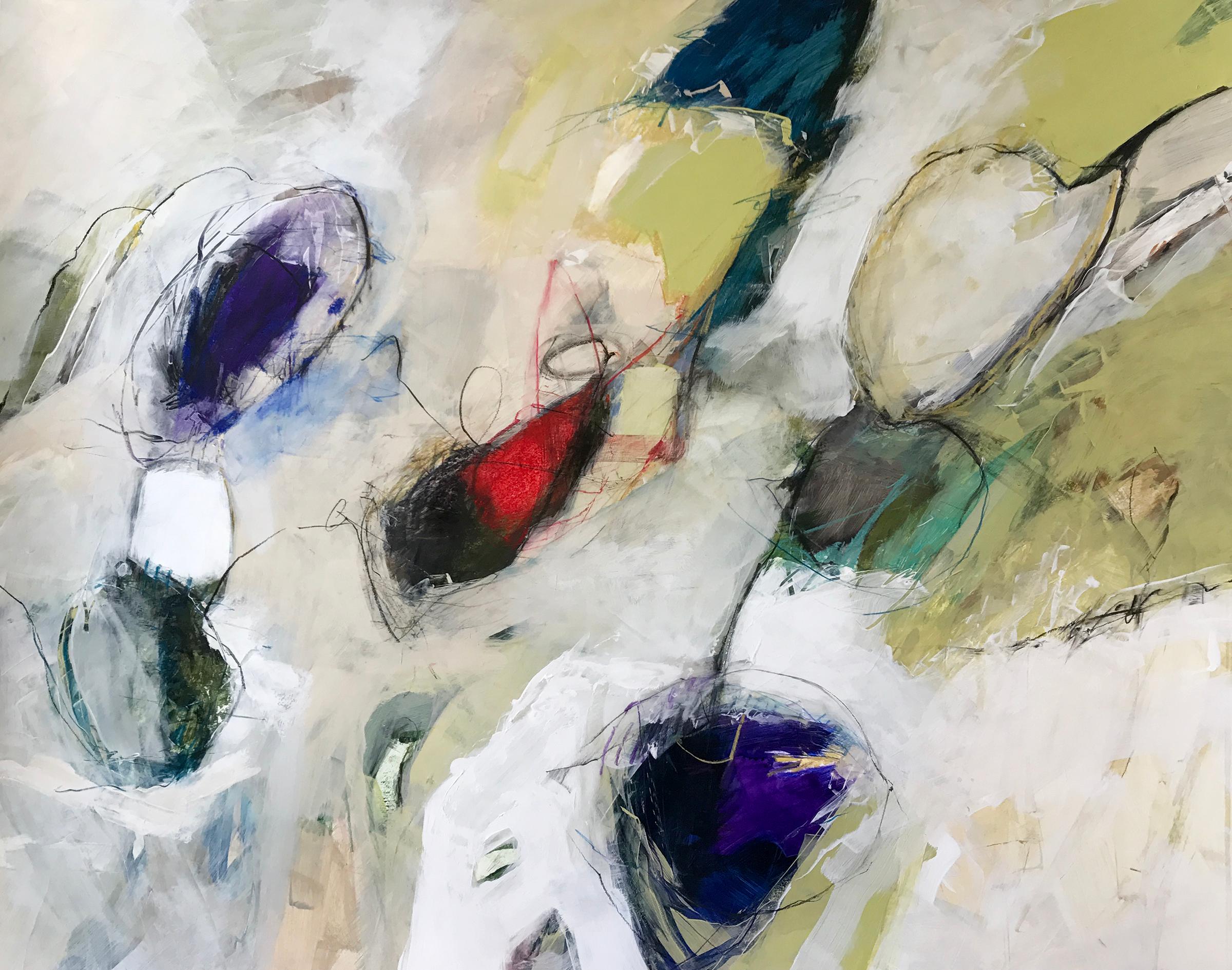 Cynthia Knapp Abstract Painting – „“Durchbruch““ – abstrakte Farbfeldmalerei aus der Natur – Joan Mitchell