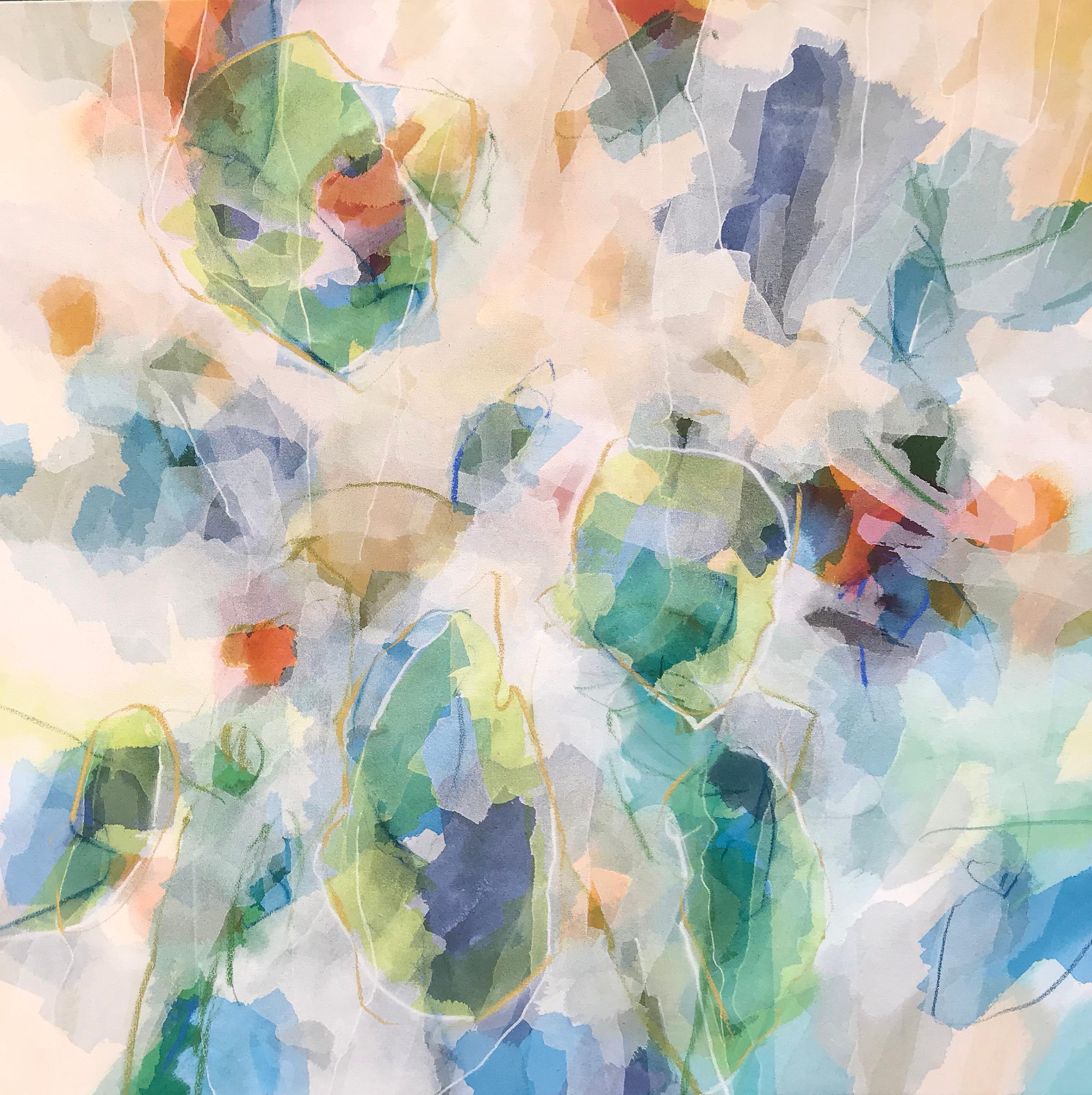 Abstract Painting di Cynthia Knapp - "Velo di Virga II" - Pittura astratta in campo naturale - Joan Mitchell