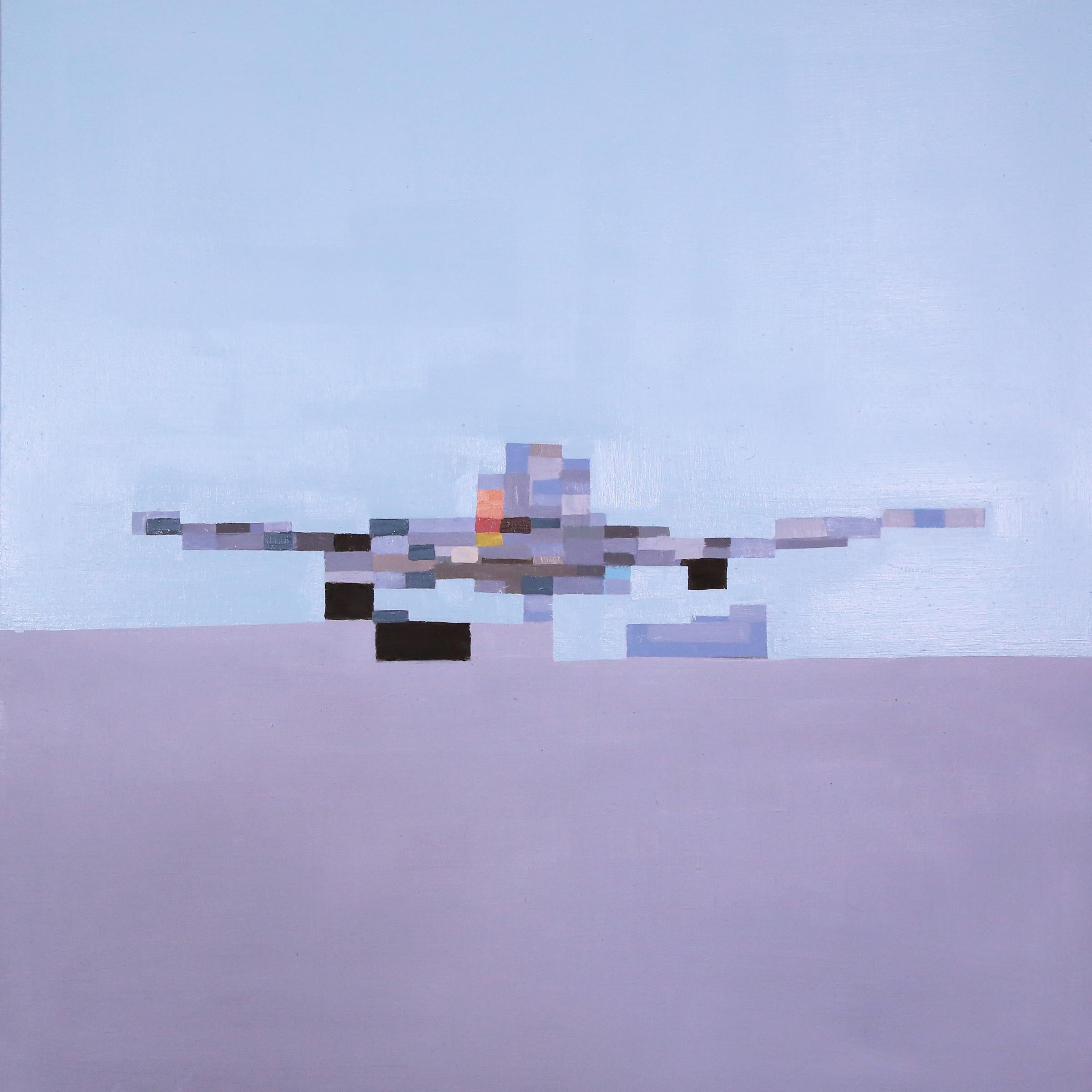 Robert Hightower Still-Life Painting - 'Sky Club' - Contemporary Geometric Abstraction Pixelation - Bosch
