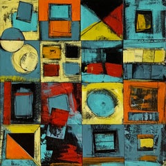 "Calendar Series: Four Seasons I" - Contemporary Abstract Collage - de Staël