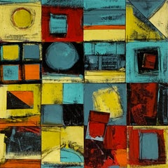 "Calendar Series: Four Seasons II" - Contemporary Abstract Collage - de Staël