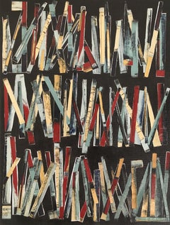 "Sticking Together III" (Sticking Together III) - collage abstrait contemporain - Nicolas de Stal