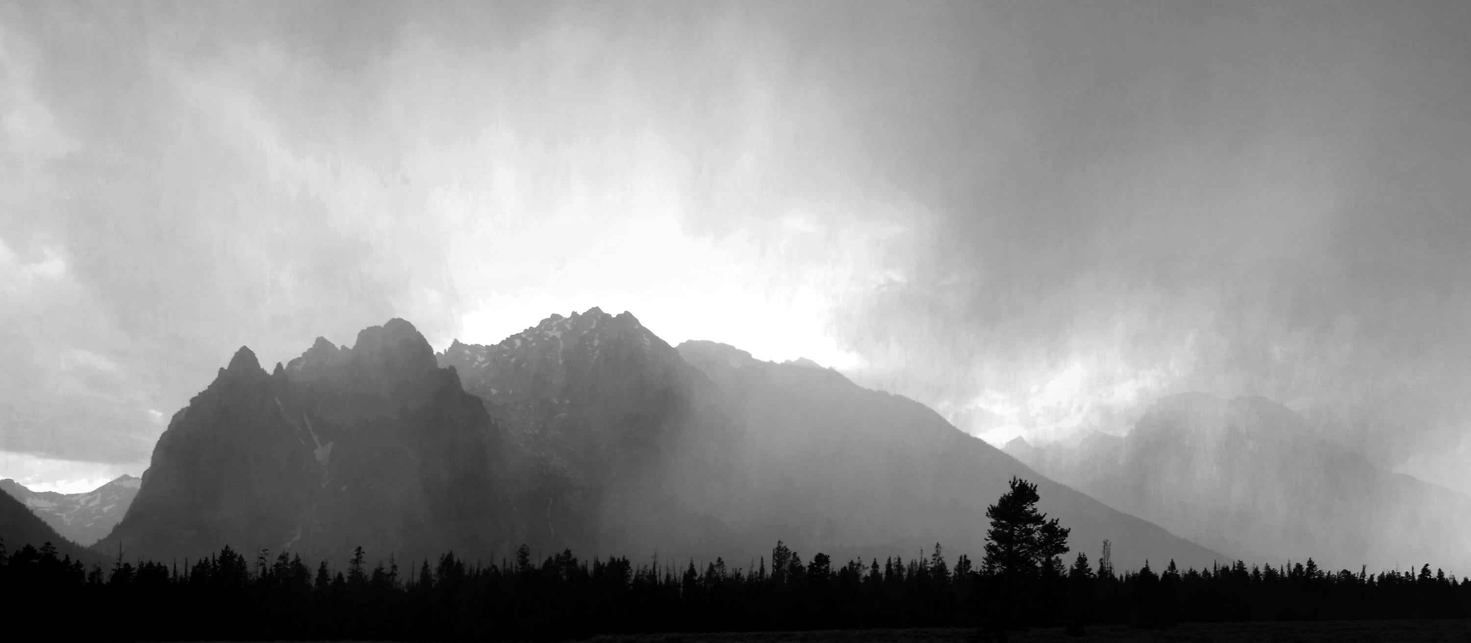 Chris Little Landscape Photograph - 'Guardians of the Tetons' - Black & White Photography - Landscape - Walker Evans