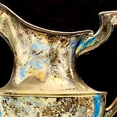 "Holy Week" - Surrealist floral still life - silver pitcher - Rene Magritte